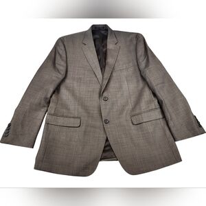 Chaps Blazer Mens Size 44R Brown Wool Professor Jacket FLAW